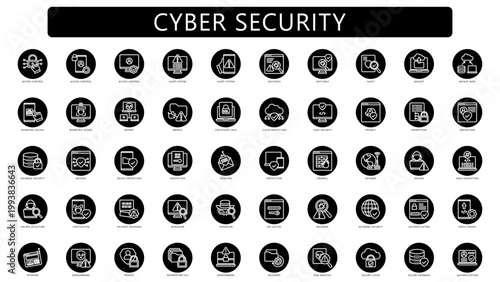 Cyber Security Rounded-icon button. contain antivirus, biometric, privacy, certificate, database, protection, defense, phishing and more. Best for UI or UX kit, web and app development.