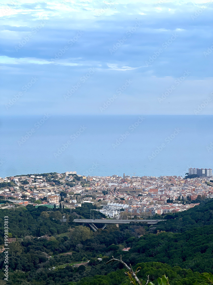 Obraz premium View from the Canet Cross, Canet de mar, catalunya, spain