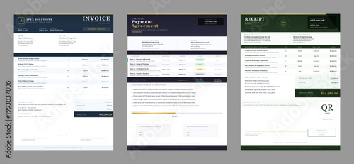 Photos Corporate Invoice Receipt and Payment Document Templates