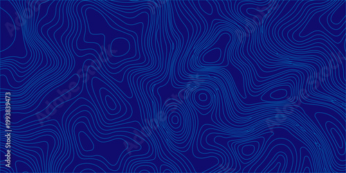 Blue abstract topographic map contour lines background. Vector wavy geographic terrain pattern for tech and design. high-quality abstract background featuring bright blue topographic contour lines