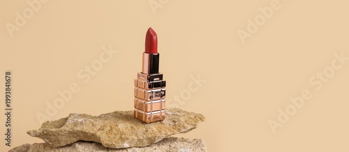 Beautiful red lipstick and ...