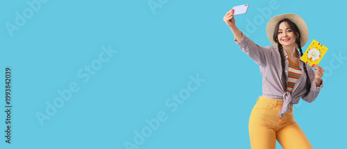 Young happy woman with gree...