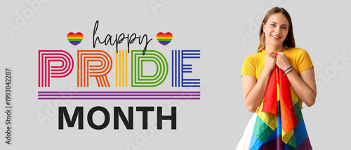 Happy young woman with LGBT...