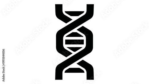 Dna double helix icon, genetic sign, chromosome symbol, vector illustration isolated on white background