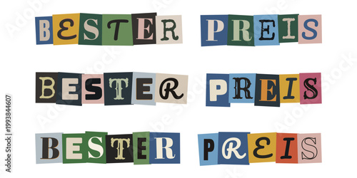 Bester Preis Schriftzug im Erpresserbrief-Stil für kreatives Guerilla-Marketing und Rabattaktionen