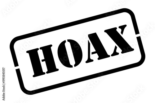 Hoax black rubber stamp vector illustration