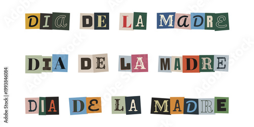 Frase Dia de la Madre en estilo de nota de rescate anonima creativa