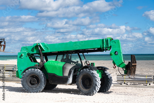 Telescopic Boom Lift. Boom lift outdoor. Machine equipment. Heavy crane equipment. Boom lifting machinery. Lift machine crane for building site