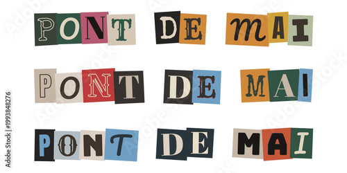 Texte de style lettre de rancon pont de mai pour calendrier et vacances