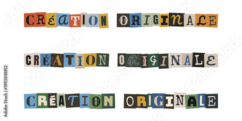 Texte creation originale style lettre anonyme decoupee pour collage artistique