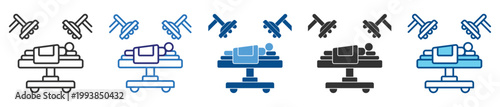Surgical operation icon set in multiple style