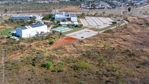 Konstfotografi The University of Brasília campus in the satellite city of Gama and the DF-480 highway