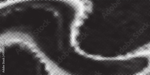 Abstract geometric black and white deco art halftone hexagone and triangle print pattern. Vector eps 10