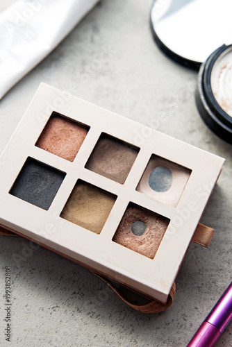 Makeup Palette on Concrete Surface