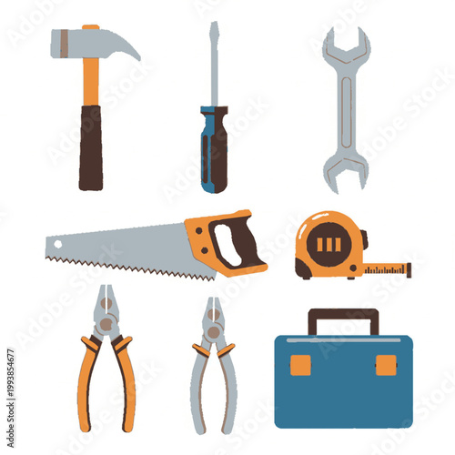 A collection of essential tools for construction and repair work, neatly arranged to inspire and aid in various projects