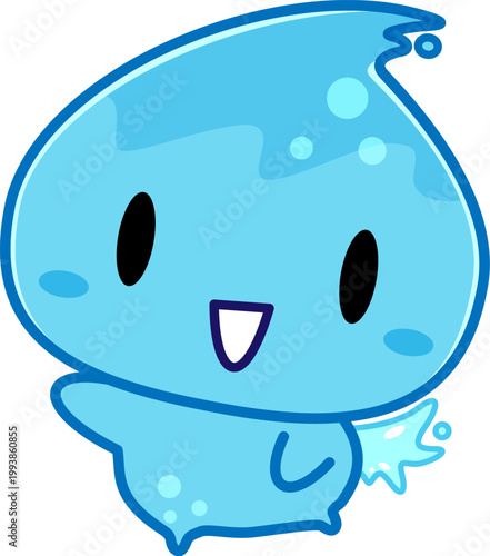 水、水滴、水の精、妖精、キャラクター、かわいい