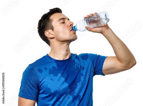 Drinking water, fitness and gym with a black man athlete taking a break from his exercise or workout routine. Training, health and wellness with a sporty male having a drink for hydration or recovery