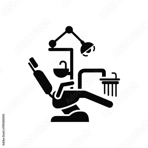 Dentist chair features adjustable equipment for patient comfort during checkups.