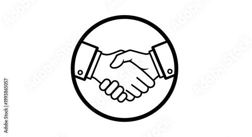Handshake icon symbolizing agreement and partnership.