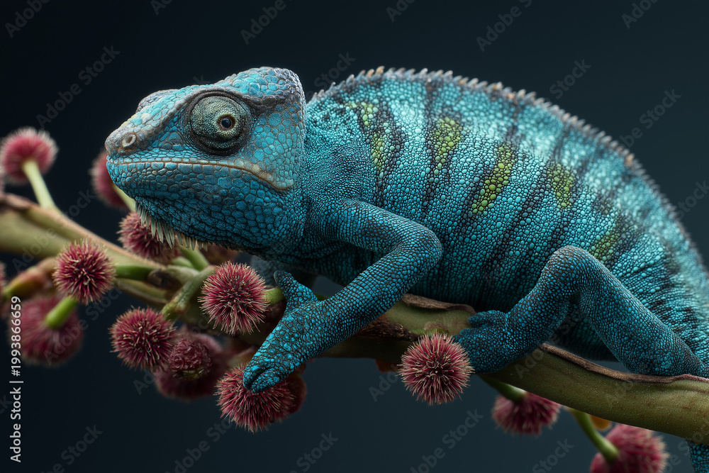 Naklejka premium iguana on a tree