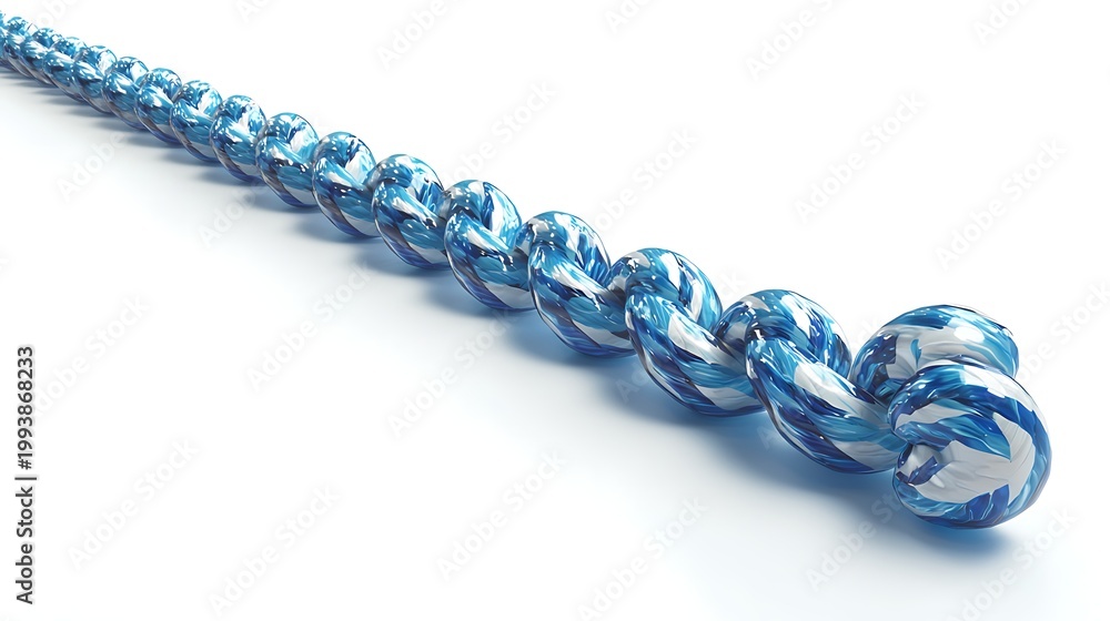 Fototapeta premium Chain Link: An intricate chain link stretches gracefully, showcasing its metallic details in a clean and modern style.