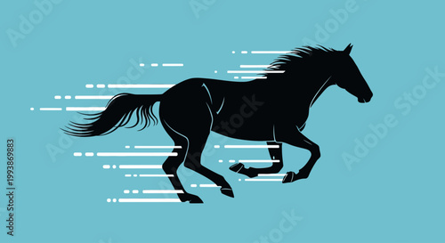 Belmont Stakes racing horse runs fast on track field freely outdoors