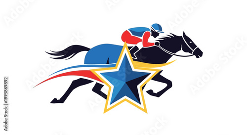 Racing horse wins Belmont Stakes event with jockey on track