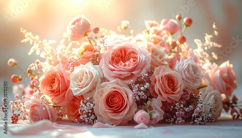 A diverse team of professionals collaborates on a creative project in a modern sunlit office workspace