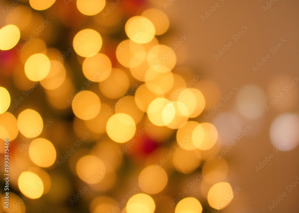 Fototapeta premium Mesmerizing Christmas Tree: Golden Bokeh Dreamscape