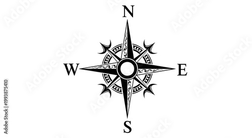 Compass Navigation Tool Direction Indicator.