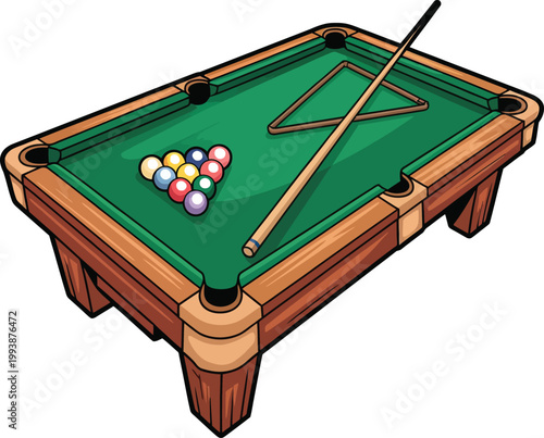 Cute cartoon a illustrator vector billiards