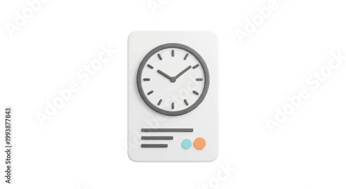 Modern 3D Digital Clock Device for Effective Time Management and Productivity