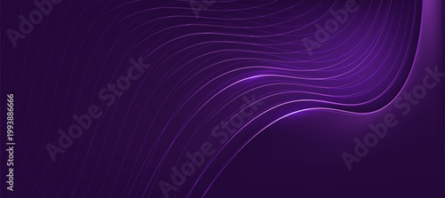 Purple neon lines on black gradient background. tech product presentations