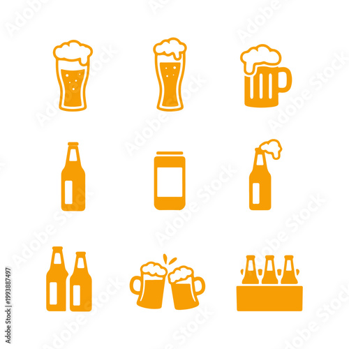 Beer icon set
vector isolated set