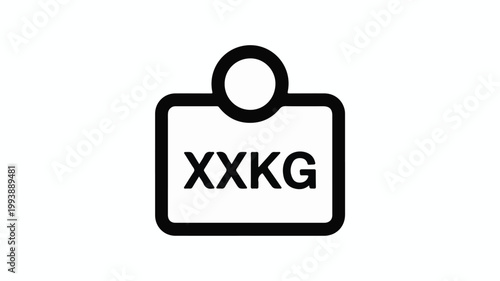 Black and white icon weight measurement kilogram