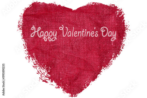 Cuadro en lienzo Celebration of Valentine’s Day with a heart design and message for love and affe