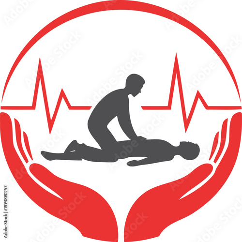 First aid and medical care concept with a person helping another