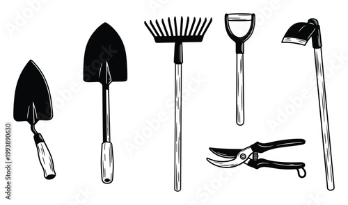 Versatile set of essential gardening tools perfect for planting, landscaping, and general outdoor garden work