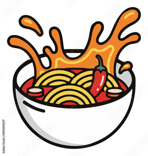 Tom yum soup spicy thai. Generative AI