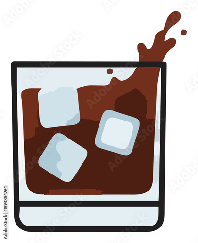 Rum and coke drink ingredients. Generative AI