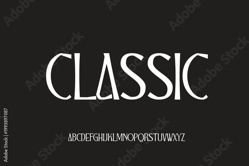 Classic Elegant Sans Serif Font. Thin Sophisticated Luxury Alphabet. Minimalist Typography for Fashion Branding, Jewelry Logo, and Wedding Stationery