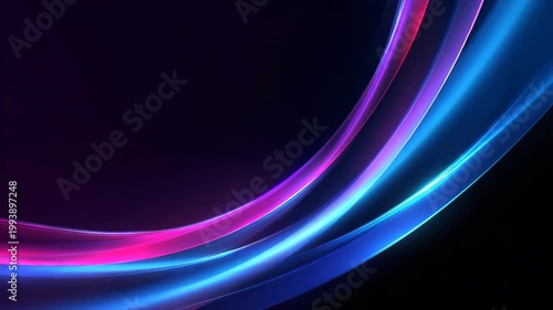Abstract Glowing Neon Waves Background Animation with Dynamic Purple, Pink, and Blue Lines