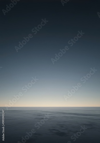 A minimalist, expansive background showing a seamless horizon stretching infinitely into the distance under clear lighting conditions, serene, vanishing, outdoor