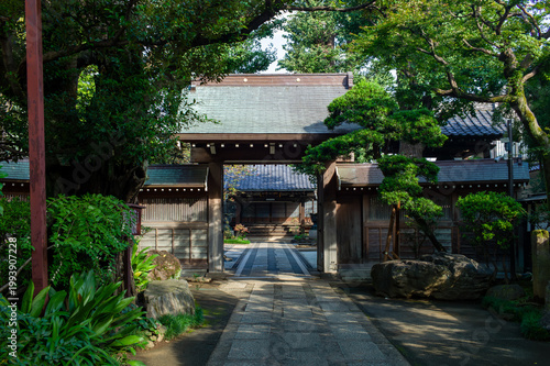 日本のお寺の境内
