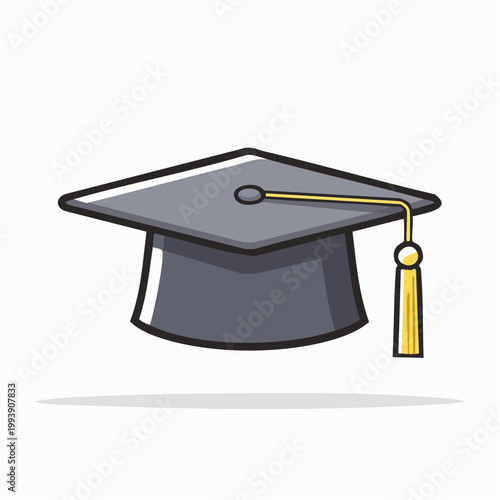 Graduation icon symbol represents academic achievement with mortarboard