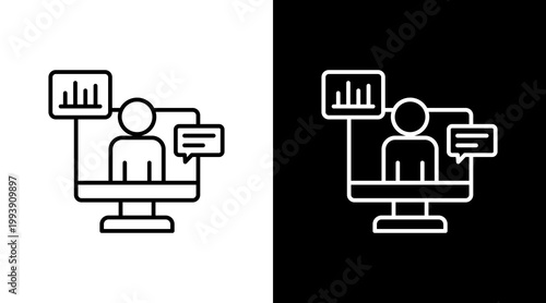 Webinar Presentation Outline White Icon Set Design