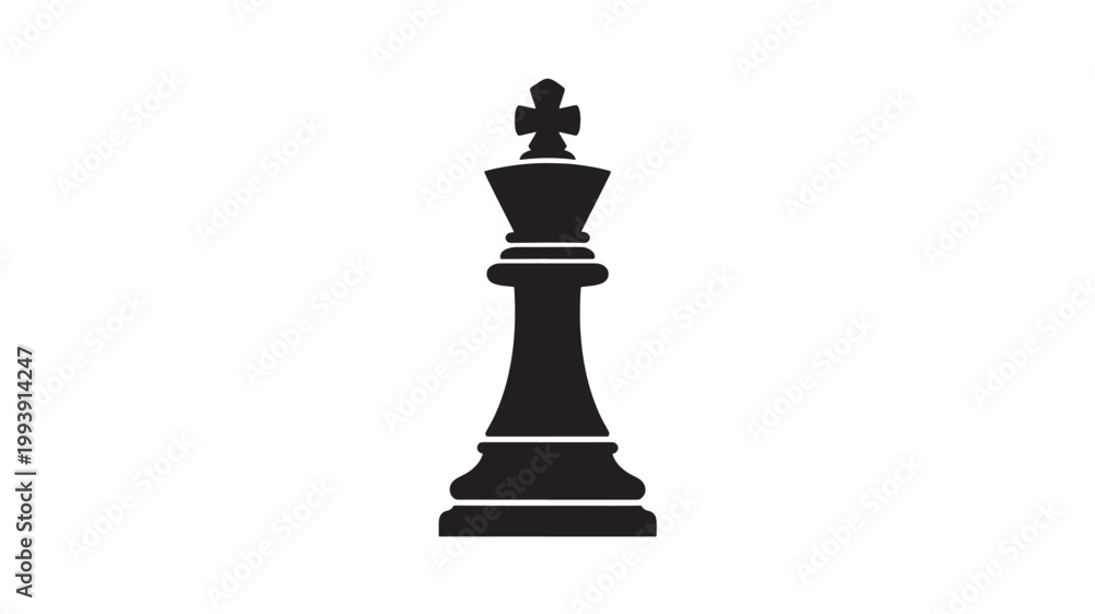 Fototapeta premium Black Chess King Piece For Strategy Concepts