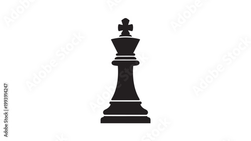 Black Chess King Piece For Strategy Concepts