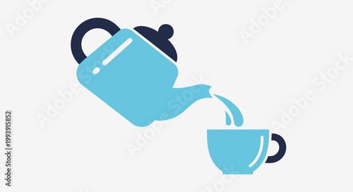 Teapot Pouring Water into Cup Icon