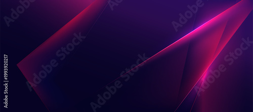 Purple Luxury Neon Lines Abstract On Dark Background